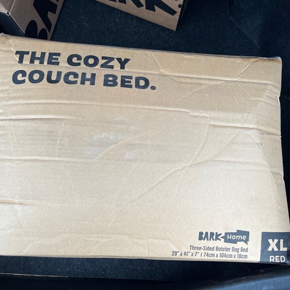 Three Sided bolster dog bed XL red - Picture 1 of 2